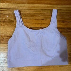 Seamless Lilac Ribbed Cropped Tank